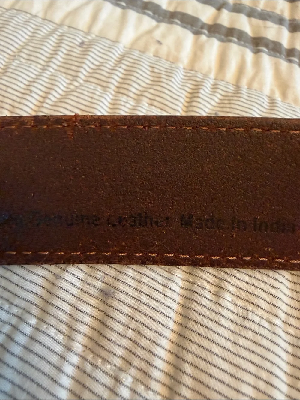 Levi's Dark Brown Leather Belt with Silver Buckle